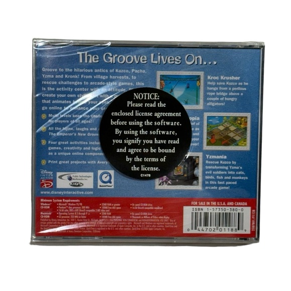 Disney New Groove Groove Center Windows CD-ROM computer game for kids brand new! - Picture 2 of 5